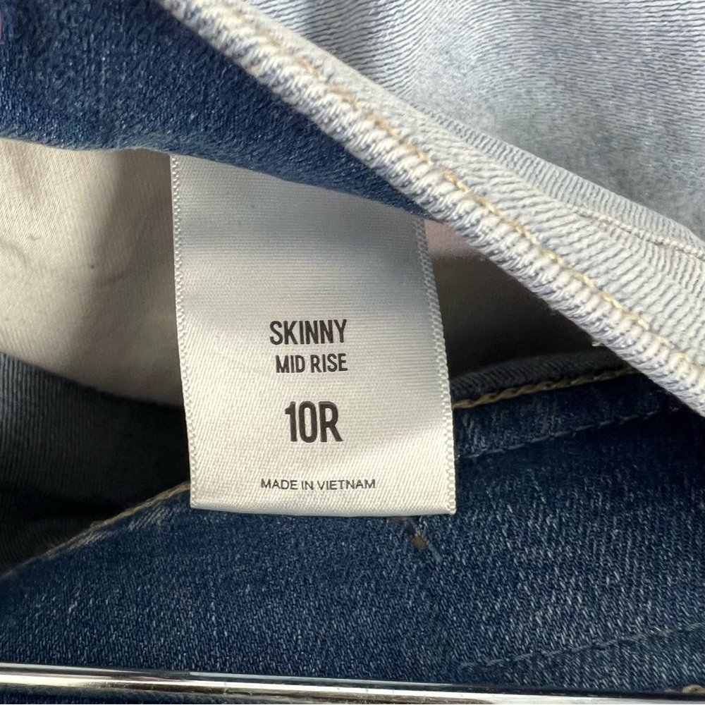 Express Skinny Mid-Rise Jeans Size 10 Stretch Light Wash - Picture 5 of 5